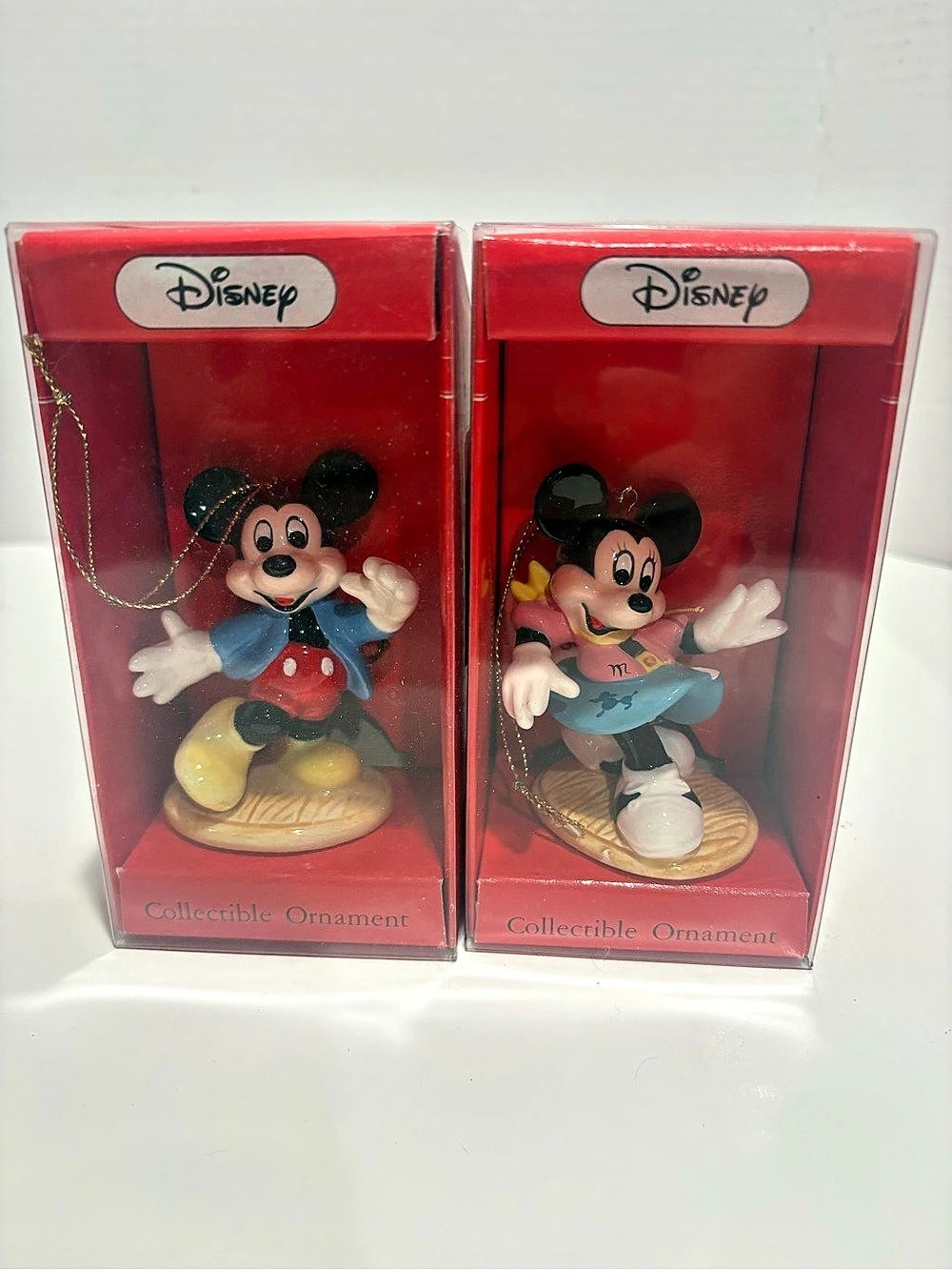 Disney Mickey & Minnie Collectible Ornaments Vintage